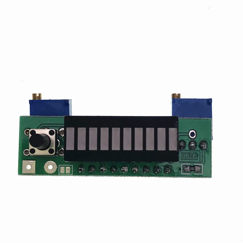 LM3914 синий 10 сегметный 3 7 V литиевая батарея 12V Батарея Ёмкость индикатор модуль