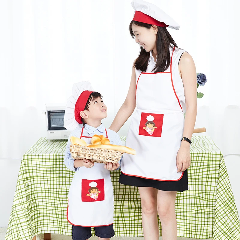 Kids Costume Sets Chef Hat and Apron Kit Children's Early Education