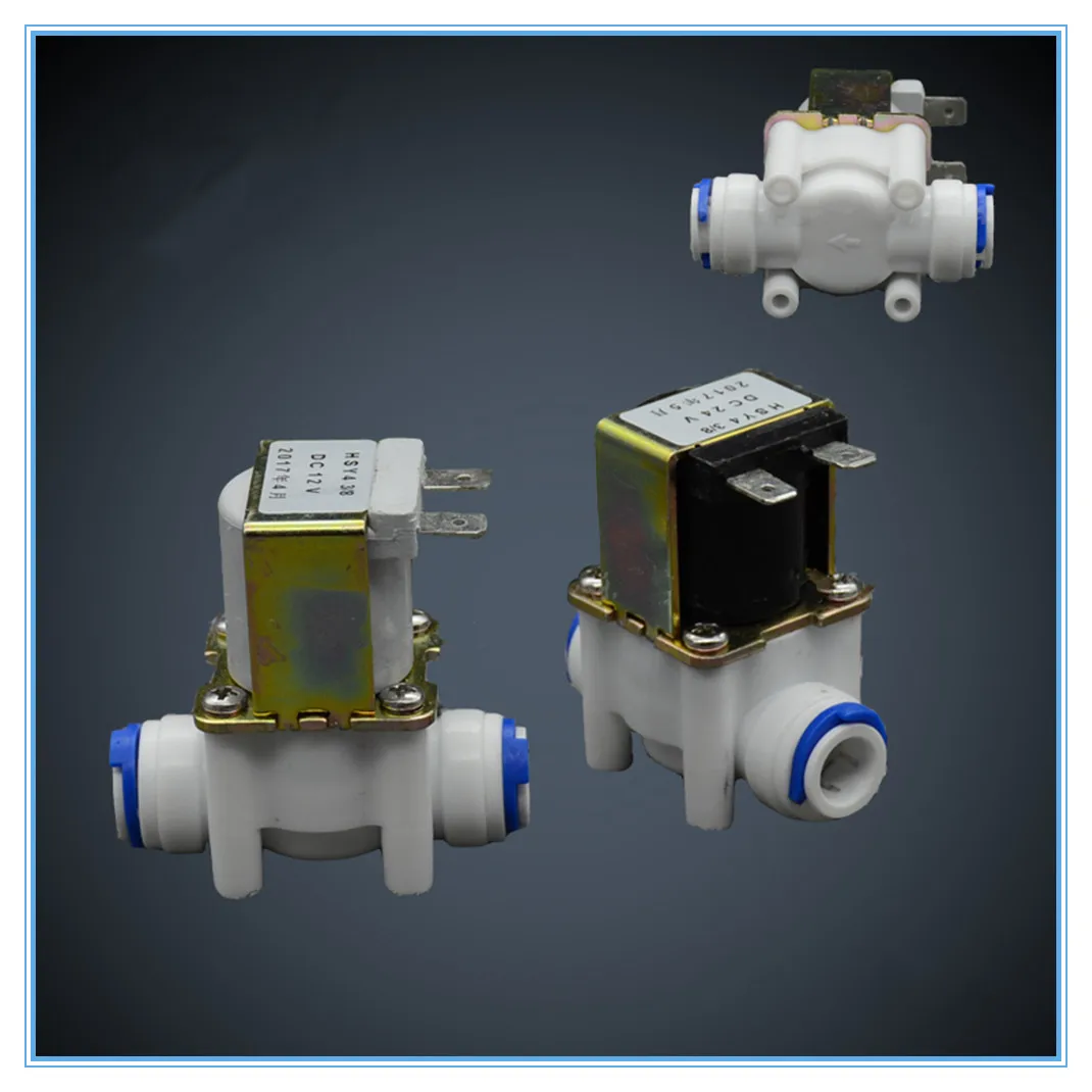 RO машина, труба машина пластиковый электромагнитный клапан, 3/8 быстрая вилка, Диспенсер воды прямой запорный клапан