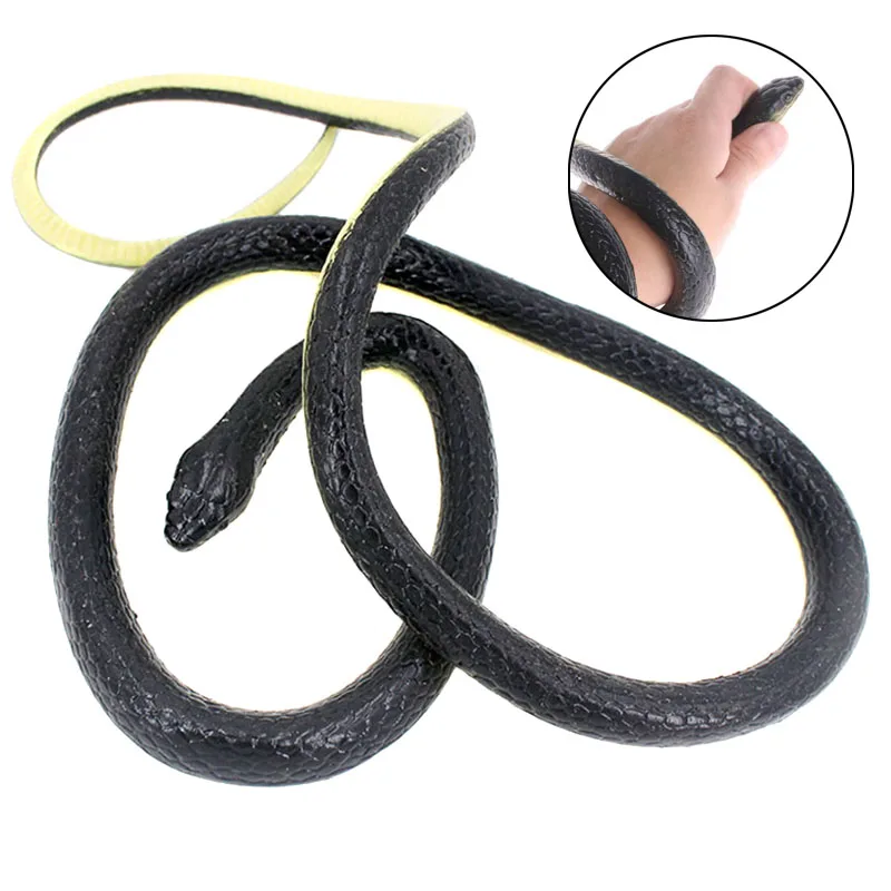 

130cm Tricky Toy Realistic Fake Snakes Rubber Garden Props Joke Prank Horror Snake Spoof Toy Gift -17 YJS Dropship