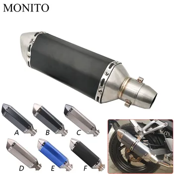 

For KAWASAKI Z800 Z900 ZX6R ZX636R ZX6RR ZX9R ZZR600 Motorcycle Carbon fiber exhaust escape Modified Exhaust Muffler