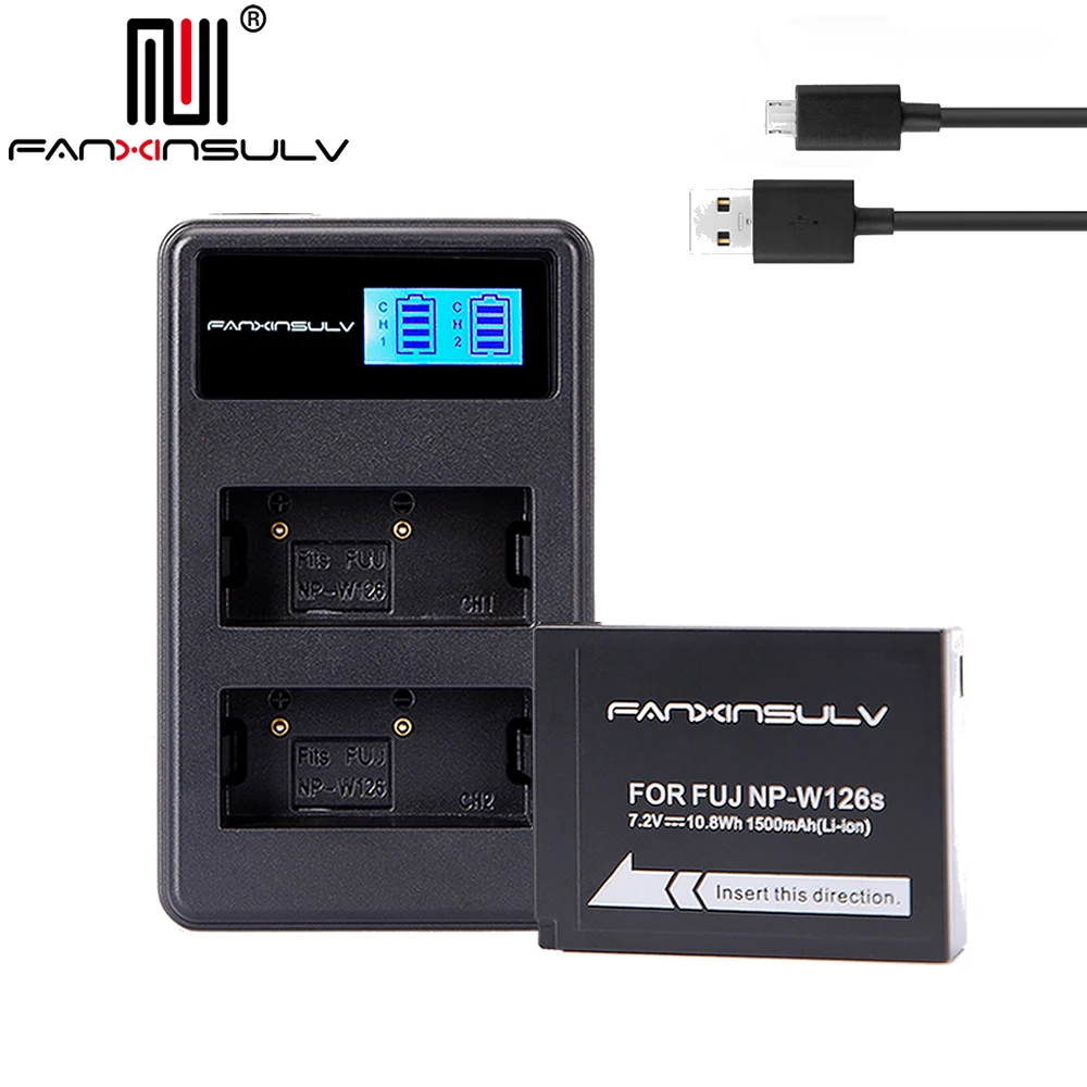 2x NP-W126S NP W126S Батарея+ USB Зарядное устройство для ЖК-дисплея с подсветкой Fujifilm Fuji XT3 XA5 XT20 XT2 XH1 XT10 XE3 X100F xpro2 корабль с номером отслеживания