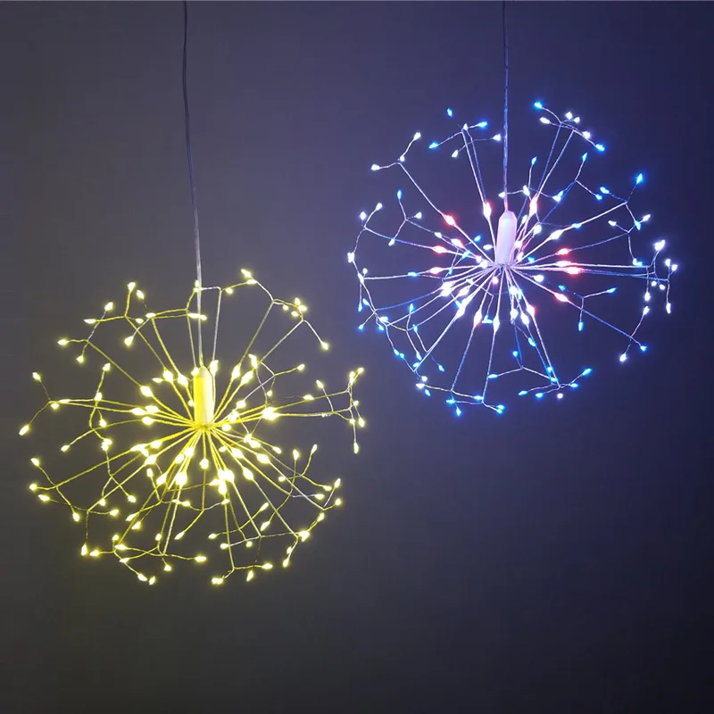

Dandelion LED String Light 8 Modes Remote Control Firework Fairy Light New Year Xmas Wedding Holiday Hanging Decoration Lamps