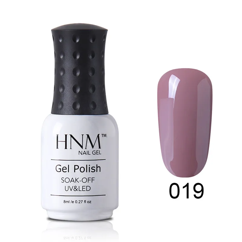 HNM телесный цвет серия 8 мл УФ-гель для ногтей замачиваемый Гель-лак основа верхнее покрытие лак для нейл-арта геллак Полупостоянный Гель-лак - Цвет: NU019