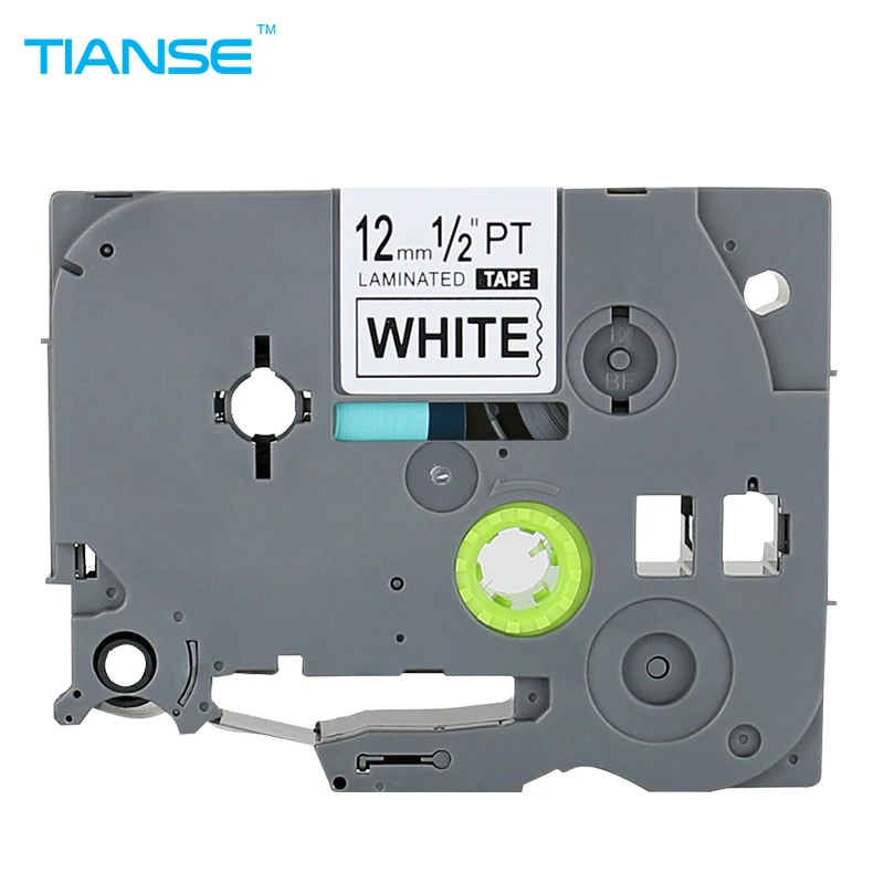 

TIANSE Label Maker 1pcs Brother TZe 231 Black on White Label Tape for TZ-231 p-touch 12mm x 8M tz Ptouch printer ribbon