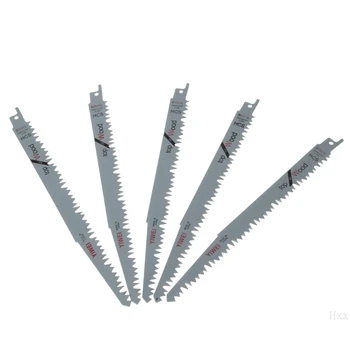 

5 Pcs 240mm High Carbon Steel Reciprocating Saw Blades Sabre For Wood Hxx