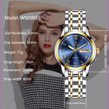 WISHDOIT Luxury Fashion Casual Quartz Watch Stainless Steel Bracelet Watches Women Wristwatches Relogio Feminino Reloj Mujer luxury watch relogio 2015 reloj m2032