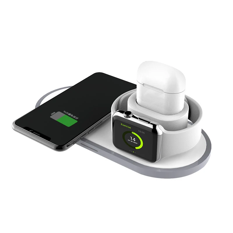 

QI 10w Wireless TYPE-C fast multi Charging for iPhone Xs Xs Max XR X 8 8Plus For Apple AirPods fast charger dock Pad Stand