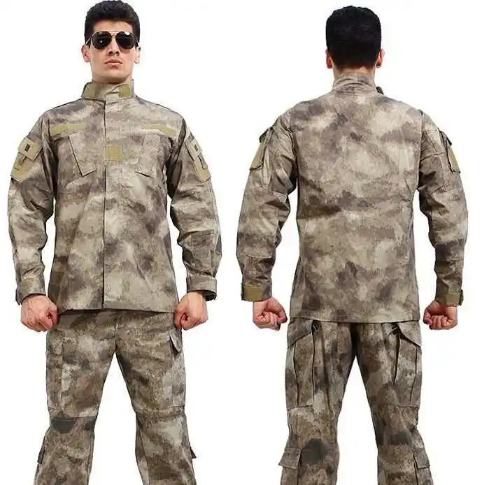 Военная лесная камуфляжная форма армейская боевая униформа охотничий костюм военная игра униформа пальто+ брюки - Цвет: atacs au