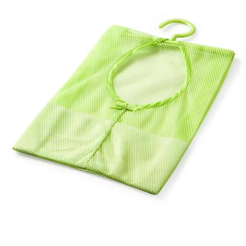 Подвесные органайзеры подвесная сумка для ванной комнаты прищепка сетчатые крючки висячая сумка для хранения Сетчатая Сумка для душа для ванной подвесные Органайзеры - Цвет: Green