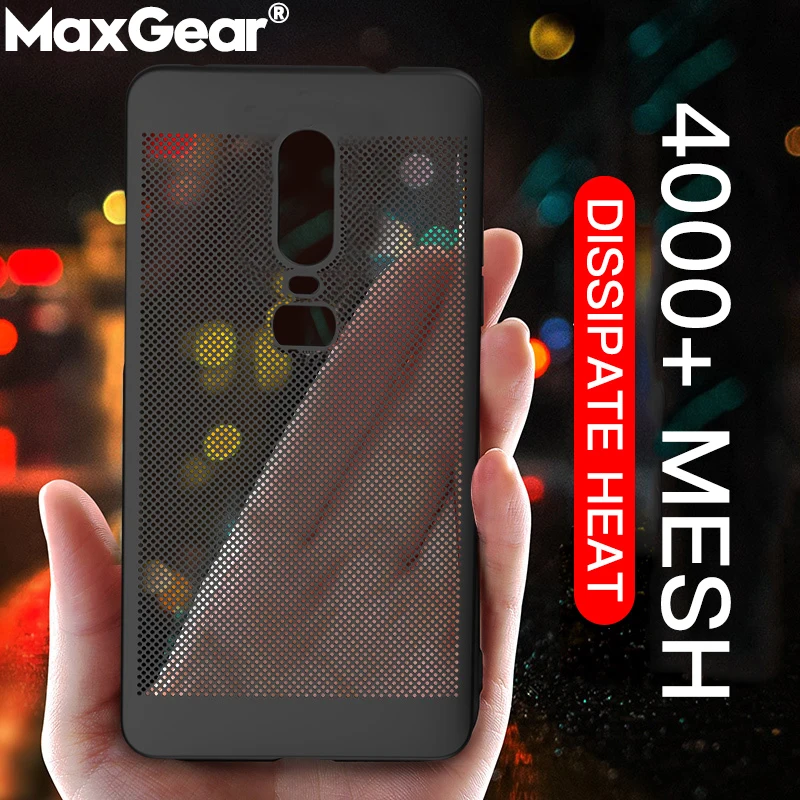 

Ultra thin Breathable Mesh Hard Phone Case For OnePlus 5T Case One Plus 6 5 OnePlus6 Back Cover Shockproof Telefoonhoesjes Armor