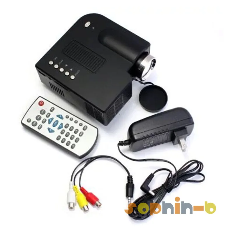 Принадлежность для дома портативный мини-проектор 1080P HD мультимедийный светодиодный телевизор VGA HDMI USB для домашнего кинотеатра AV VGA SD - Цвет: Projector EU Plug