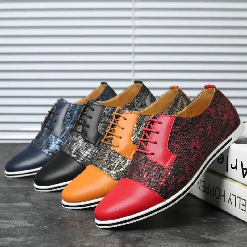 

High Quality Summer Male Flats sneaker shoes Men Fashion leather Shoes Casual Shoes WHITE BLACK plus Size 49.50 LL-66Z