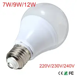 E27 светодиодные лампы 7 Вт 9 Вт 12 Вт AC180V-240V SMD 5730 профессии привело внутреннего освещения заменить 50 Вт- 100 Вт incandecent света