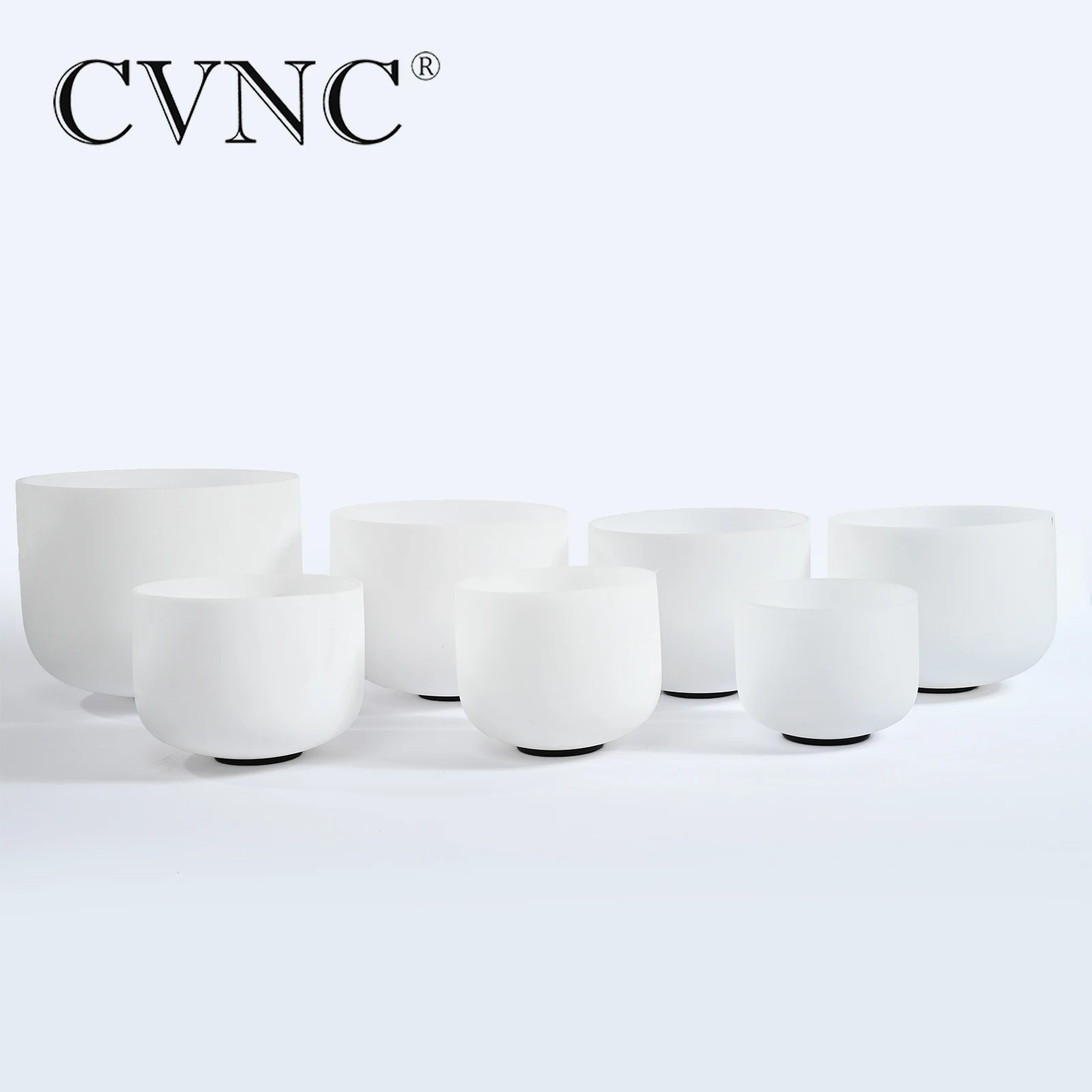 CVNC идеальный Шаг "-12" чакры Примечание CDEFGAB Набор из 7 шт Матовый Кварцевый Кристалл Поющая чаша набор