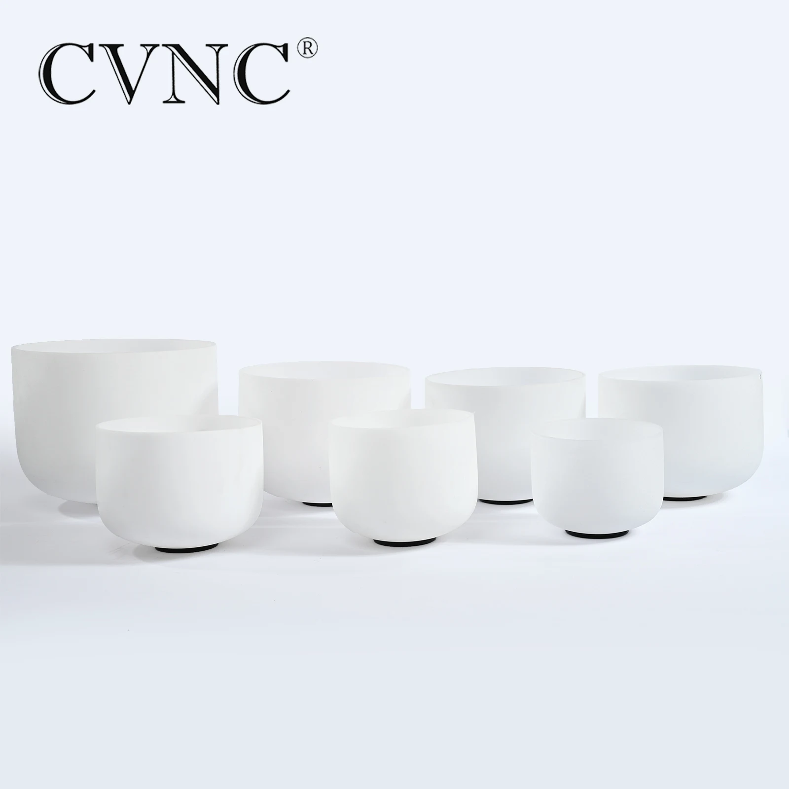 

One set Chakra of 7PCS 6-12" Natural crystal Frosted Crystal Singing Bowl