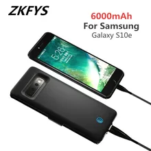 ZKFYS Ultra Thin Fast Charger Battery Cover 6000mAh Extenal Power Bank Charging Cases For Samsung Galaxy S10e Battery Case