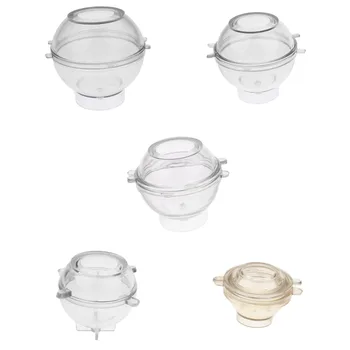 

5Pieces Round Sphere Ball Shape Candle Mould Soap Mold for DIY Candle Soap Candy Making