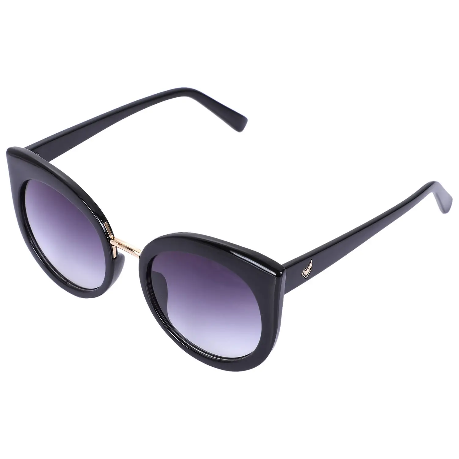 Классические женские кошачьи глаза оправа зеркальные линзы летние Оттенки UV400 очки S17023 - Цвет: Black