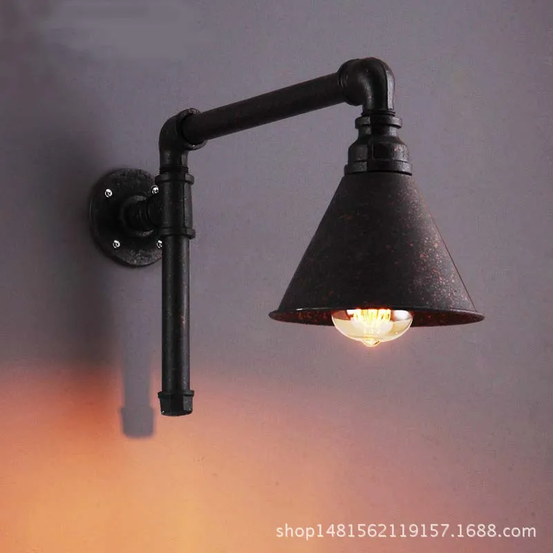 

American style village loft iron tube wall lamp dining room living room bar decorative lamps