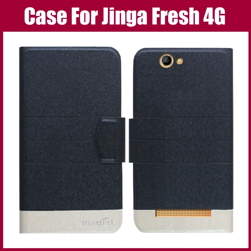 

Jinga Fresh 4G Case New Arrival 5 Colors Fashion Flip Ultra-thin Leather Protective Cover For Jinga Fresh 4G Case Phone Bag