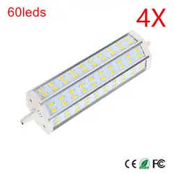 4 шт. r7s светодиодные лампы 189 мм 60leds SMD5730 LED R7S Освещение лампы теплый/холодный белый AC85-265V заменить галогенные Прожектор высокой яркий