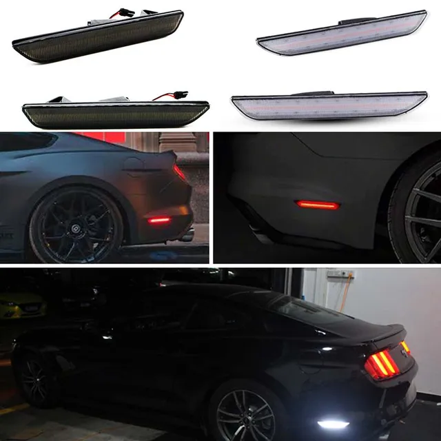 For Car Mustang Led Rear Side Marker Lamps With 96 Smd 4014 For Car Mustang Led Rear Side Marker Lamps With 96 Smd 4014 Lights 2017 2016 Ford White Red Light 12v