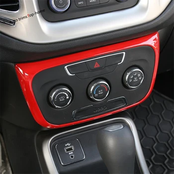 

Yimaautotrims Middle Control Air Conditioning Frame Cover Trim Fit For Jeep Compass 2017 2018 2019 2020 ABS / Colorful Interior