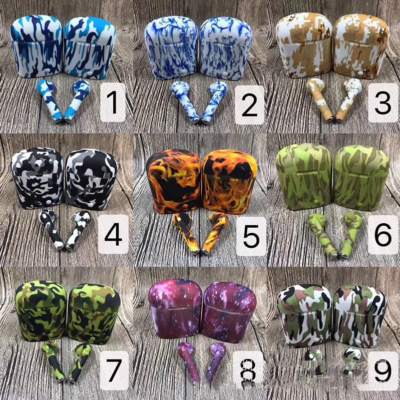

i7S Tws Wireless Bluetooth Earphone Painted Colorful Pattern Portable Mini Earbuds With Mic Charging Boxed For Mobile Phone J17