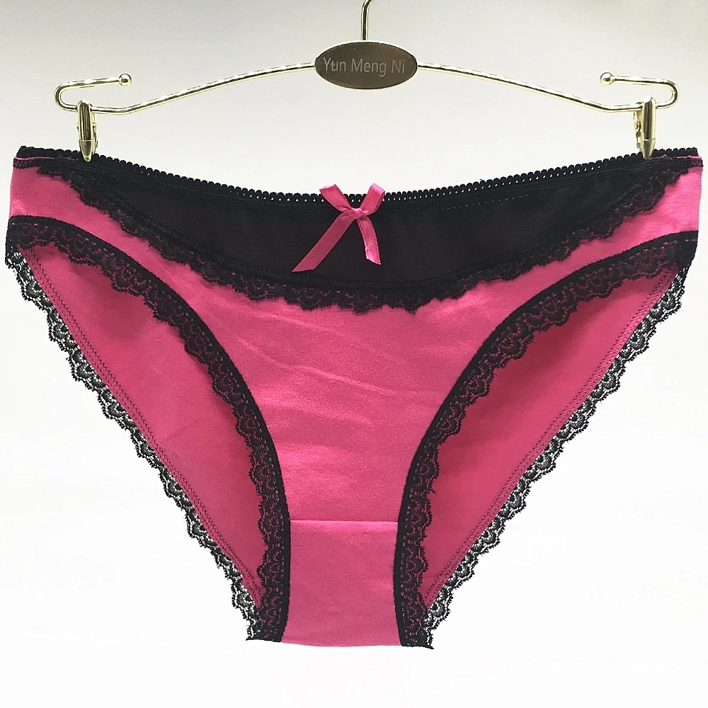 Pack of 6 Cute Laced Cotton Lady Panties Women Short Brief Underwear