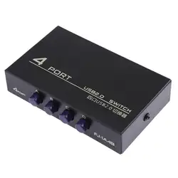Металл USB 2,0 4 порты Share Switcher переключатель коробка концентратор Обмен Переключатель адаптер для ПК Сканер Принтер