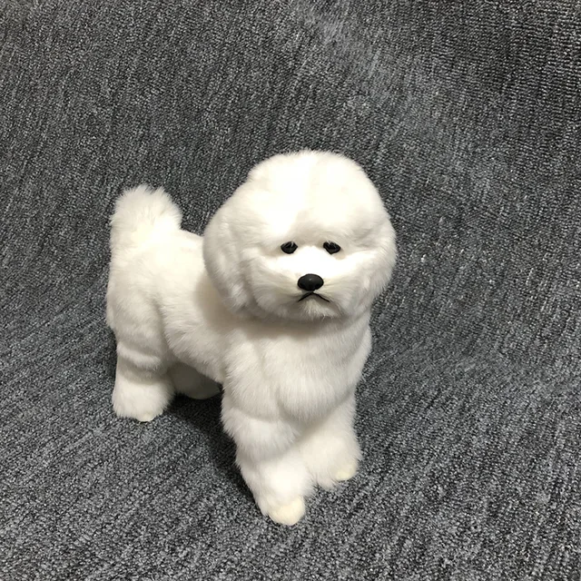 Plastic Fur Simulation Bichon Frise Dog Hard Model Large 23x23cm White Dog Prop Craft Home Decoration Toy Gift W0303 Aliexpress Toys Hobbies