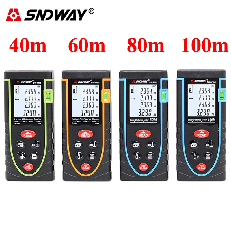 

SNDWAY 50m 70m 80m 100m Handheld Laser Range Finder Infrared Measuring Instrument Laser Electronic Ruler Distance Meter