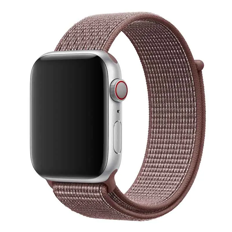 Нейлоновый браслет Correa, ремешок на запястье для Apple смарт-часов iwatch серии 4/3/2/1 спортивные часы Смарт-браслет на запястье аксессуары - Цвет: H-Brown