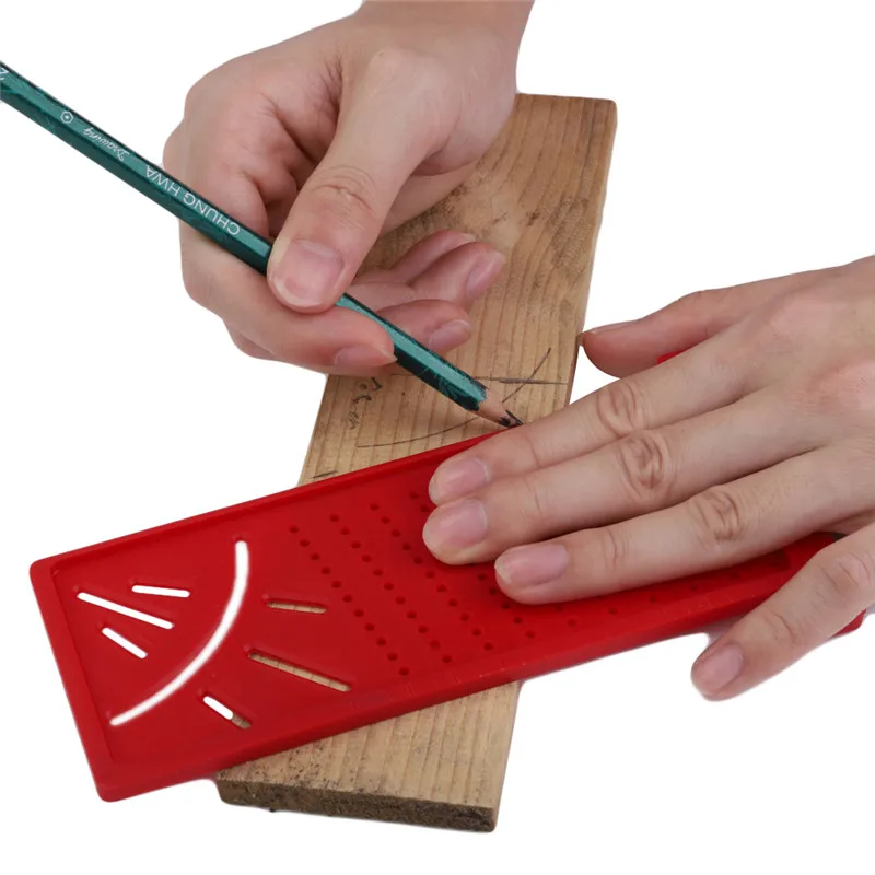 

Divider Calipers Plastic Precision Woodworking Scribe Mark Line Gauge T-type Cross-out Ruler Carpenter Measuring Tool