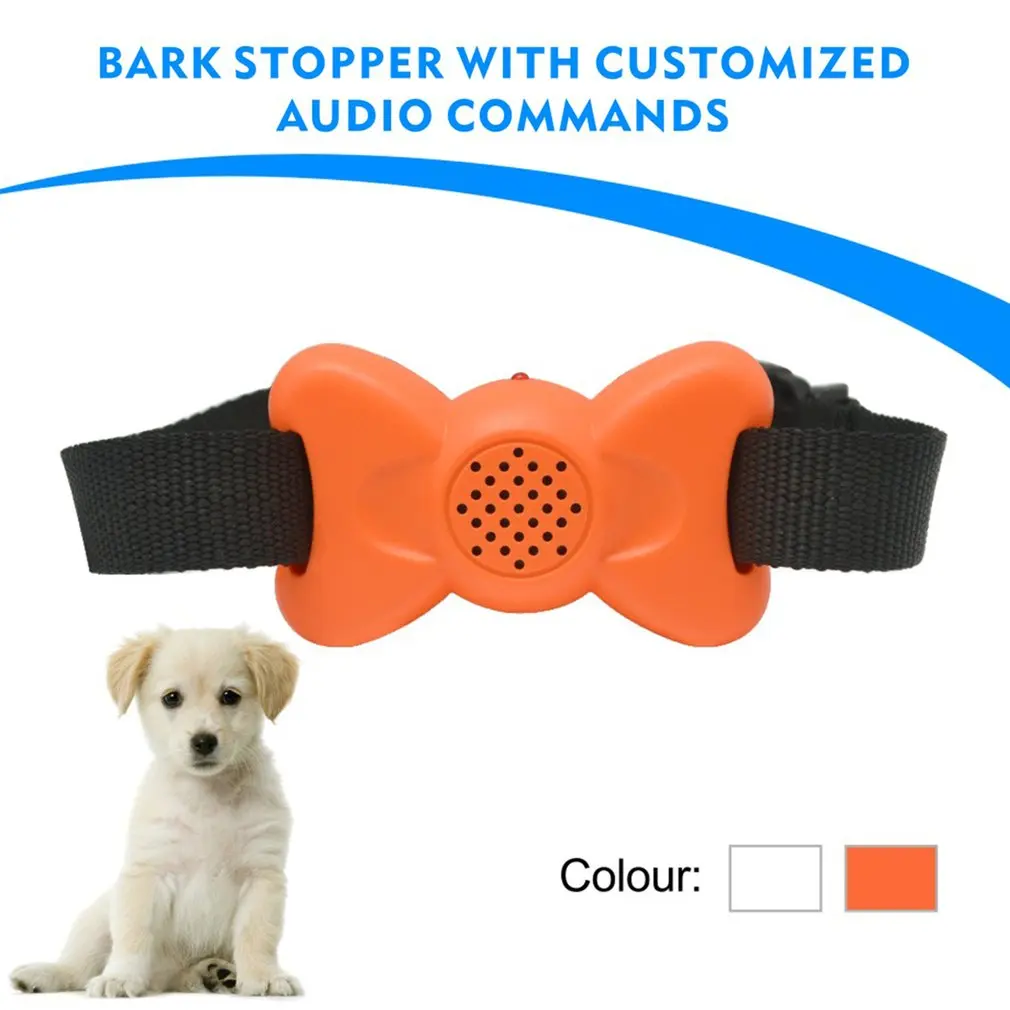 

Adjustable Vibration Bark Collar Stylish Bow Knot Shape Humane Anti Bark Control Training Collar No Pain No Harm