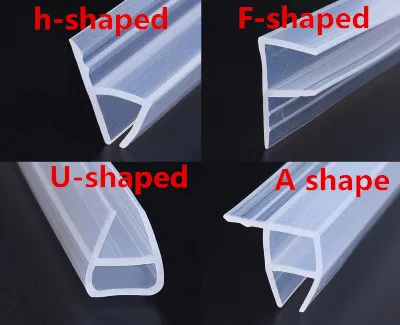 1 м силиконовые уплотнения раздвижная дверь экран душевая дверь окно сарай ванная комната уплотнение 6 8 10 12 мм стеклянный резиновый уплотнитель для душа