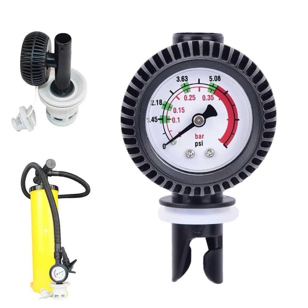 1X Psi Barometer Manometer Thermometer Luft Ventil für Schlauch Boot Kajak  J3F9 