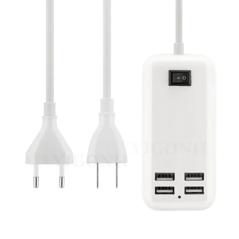 

4 Port usb charger 15W 3A Smart Adapter Mobile Phone Charging Data Device For iphone ipad Samsung s9 Huawei mobile phone charger