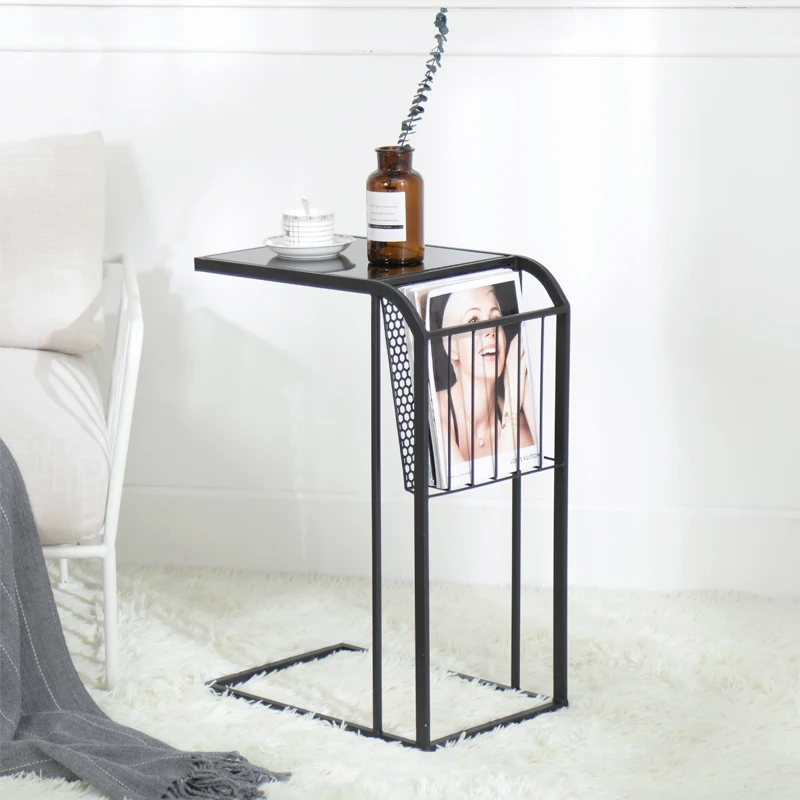 Модный журнальный столик, современный простой столик для спальни, прикроватный мини-шкаф, железный диван в скандинавском стиле
