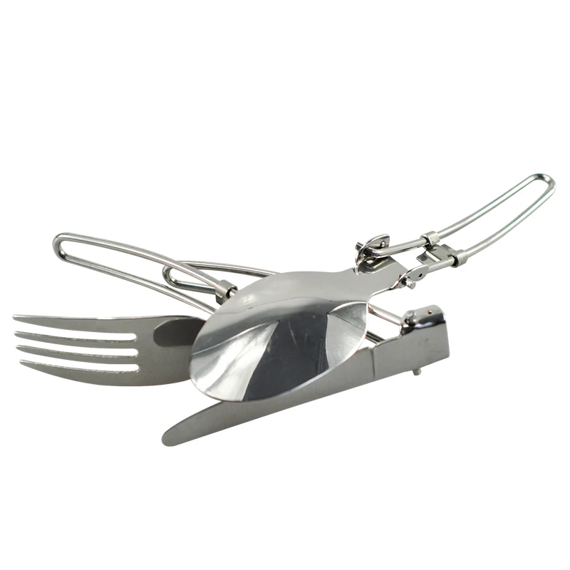 Envío Gratis acampar al aire libre picnic Vajilla Acero inoxidable plegable Tenedores cuchillo y cuchara utensilios Envío Gratis acampar al aire libre picnic Vajilla Acero inoxidable plegable Tenedores cuchillo y cuchara utensilios
