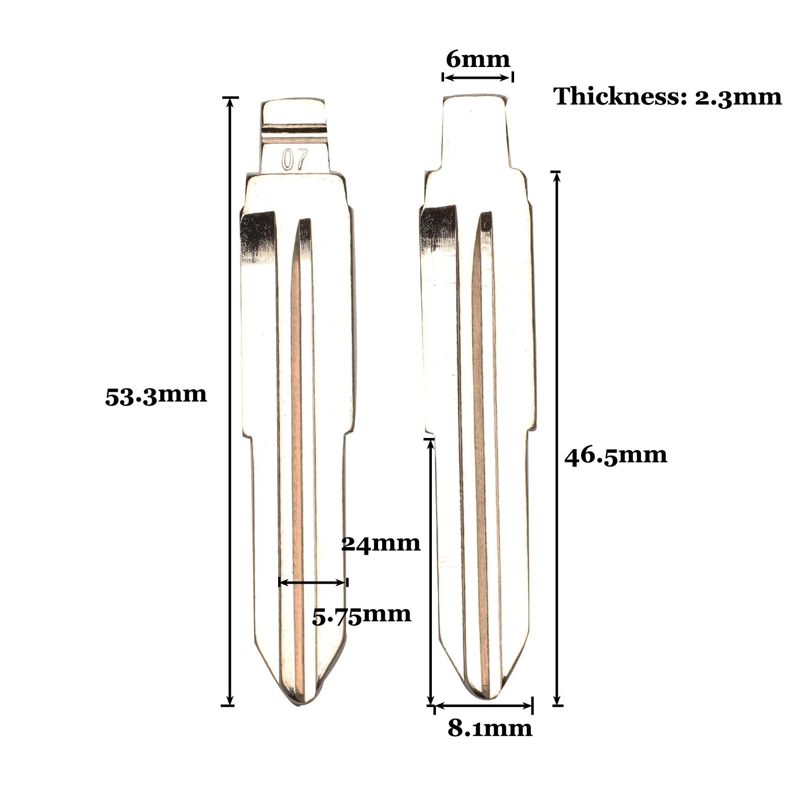 Jingyuqin 15X#07#15#16#23#62 KD/ флип дистанционный ключ заготовка для Mitsubishi ASX GRANDIS Outlander LANCER-EX MIT11R Blade - Цвет: No.07 Center Groove
