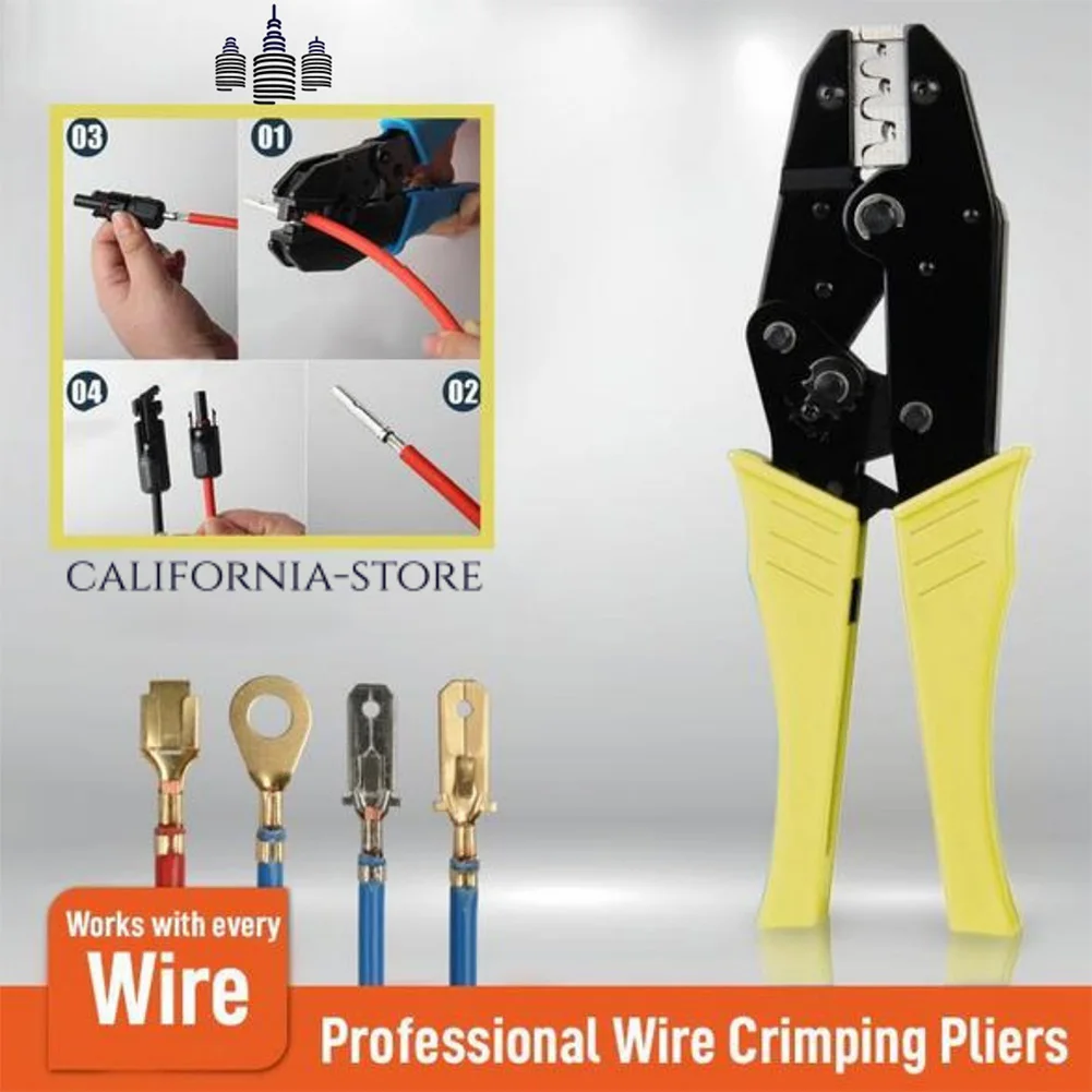 

Wire Stripper Carbon Steel Crimp Terminal Engineering Easy Operate Plier Durable Universal Portable Ratchet Professional Snap