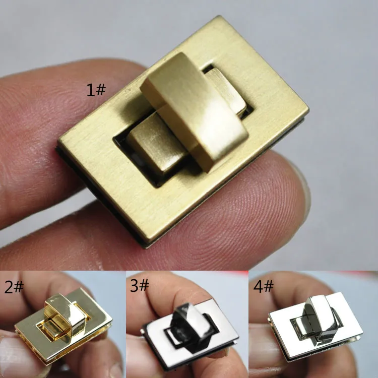 

High Quality 4 Pieces Metal Turn Twist Lady Bag Lock DIY Sewing Accessories Purse Hardware Closure Turn Snap Clasp Closure