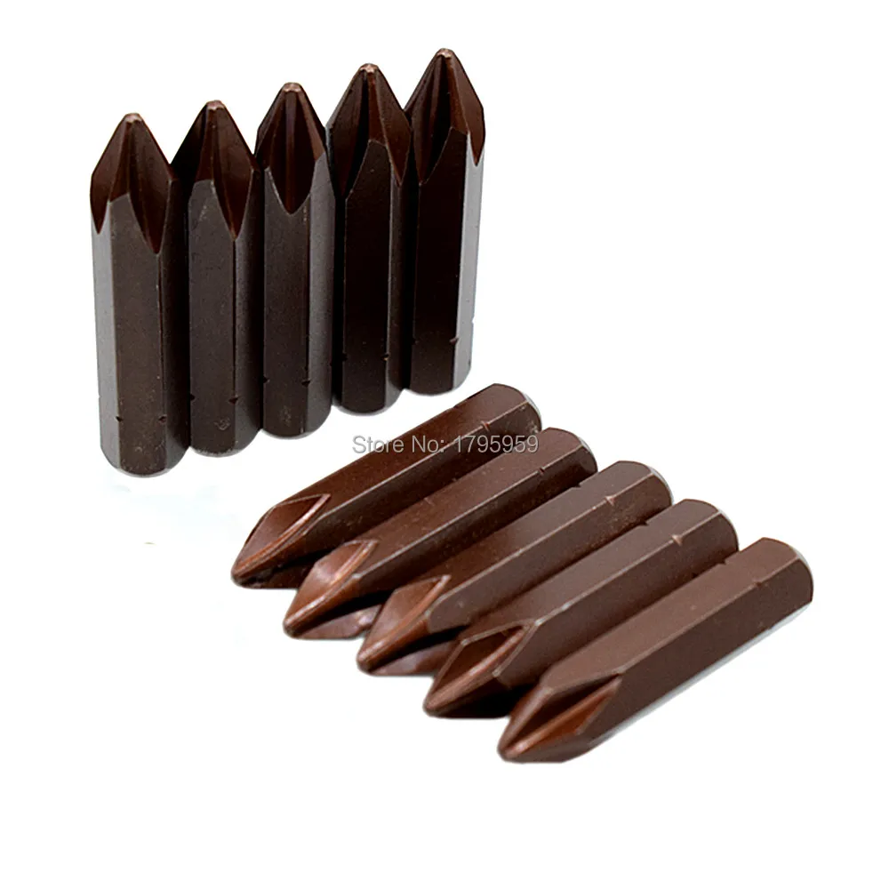 Impact Driver Bit 10 Piece Set PH2 Head Phillips Screwdriver Bits Chrome Vanadium Steel