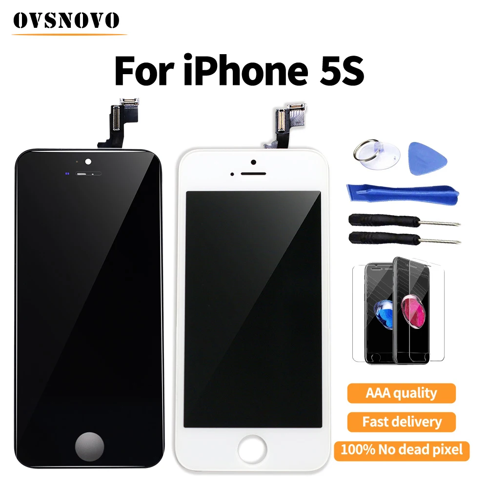 Бесплатная доставка ЖК-дисплей для iPhone 5S с кодирующий преобразователь