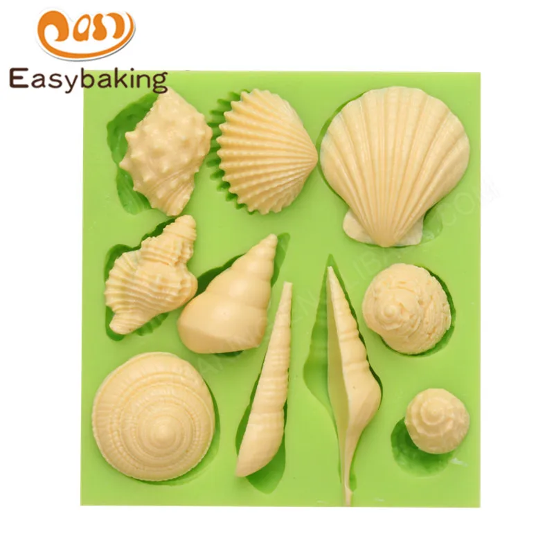 ES-0514 Animal Mould Romantic Seashell Fondant Silicone Molds for cake decorating