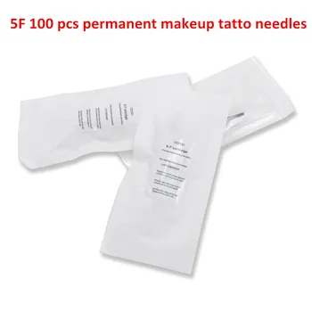 

100 pieces/Lot 5F Flat 600D-G Permanent Makeup Eyebrow Tattoo Needle Cartridges for Permanent Makeup eyebrow Tattoo Pens