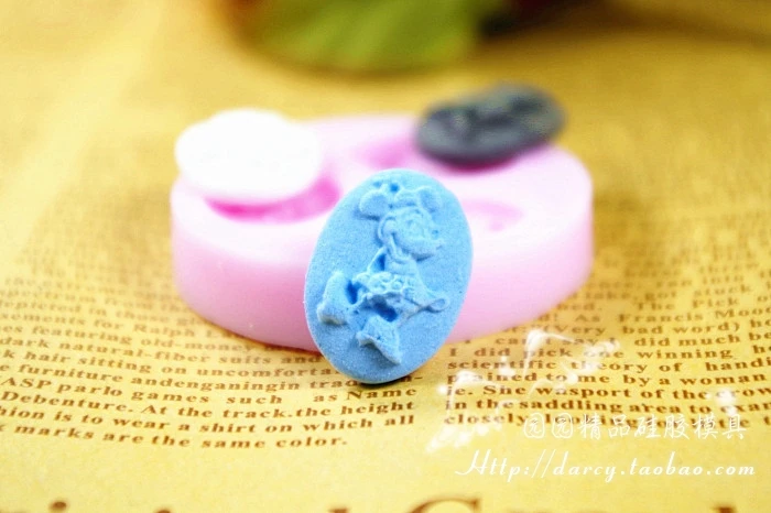 

F015 Small Mickey Silicone Fondant Mold Gum Paste Cake Decorating cake topper Mould Clay