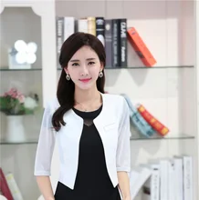 Fashion Female White Blazers Women Outerwear Jackets Slim Elegant Ladies Work Wear Business Clothes Office Uniform Styles Tops